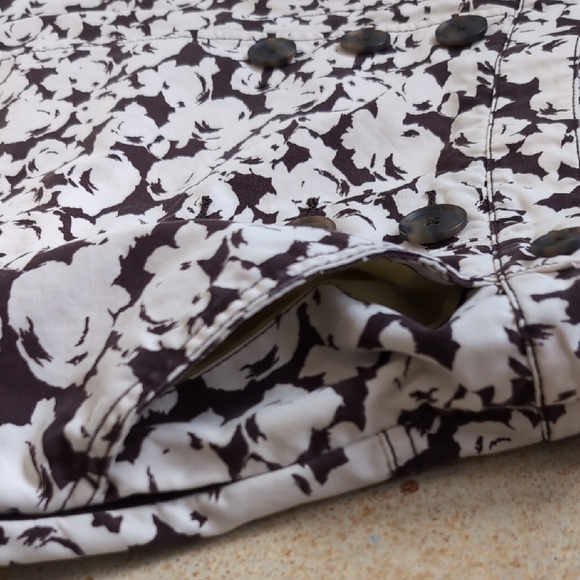 Merona | 100% Cotton A-Line Mini Skirt in Brown and Cream Size 12 - Picture 4 of 10